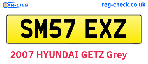 SM57EXZ are the vehicle registration plates.
