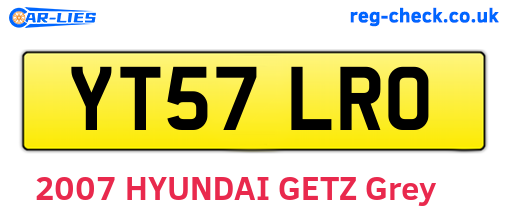 YT57LRO are the vehicle registration plates.