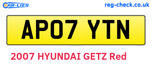AP07YTN are the vehicle registration plates.