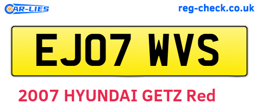 EJ07WVS are the vehicle registration plates.