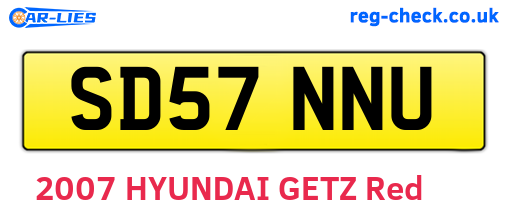 SD57NNU are the vehicle registration plates.