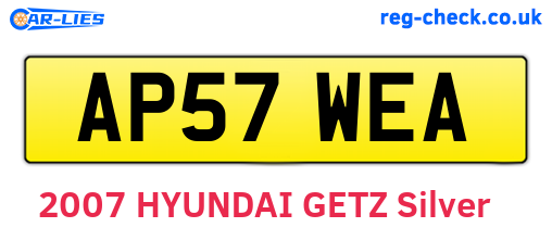 AP57WEA are the vehicle registration plates.