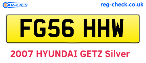 FG56HHW are the vehicle registration plates.