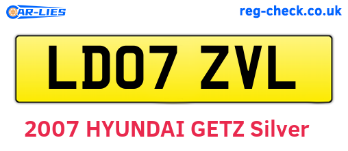 LD07ZVL are the vehicle registration plates.