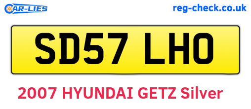 SD57LHO are the vehicle registration plates.