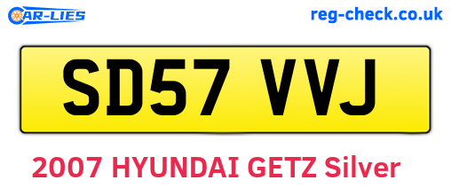 SD57VVJ are the vehicle registration plates.