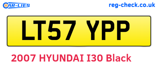 LT57YPP are the vehicle registration plates.