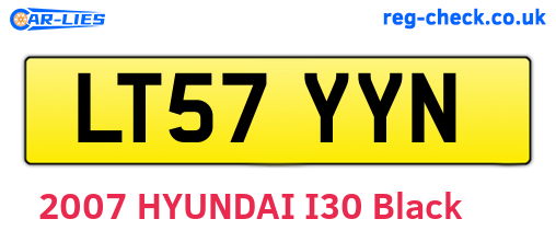 LT57YYN are the vehicle registration plates.