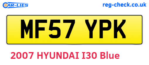 MF57YPK are the vehicle registration plates.
