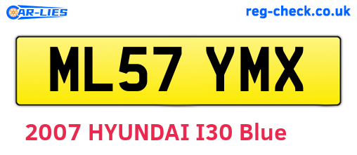 ML57YMX are the vehicle registration plates.