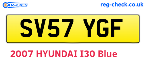 SV57YGF are the vehicle registration plates.