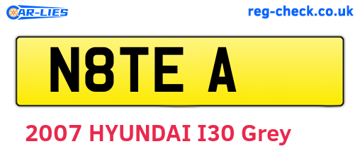 N8TEA are the vehicle registration plates.
