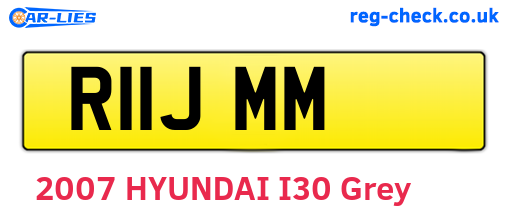 R11JMM are the vehicle registration plates.