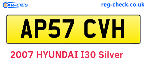 AP57CVH are the vehicle registration plates.