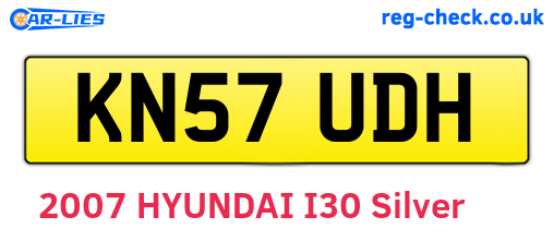 KN57UDH are the vehicle registration plates.