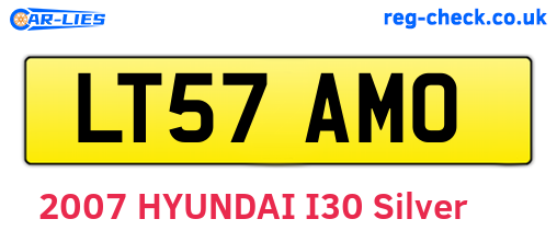 LT57AMO are the vehicle registration plates.