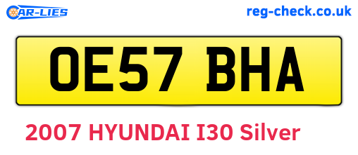 OE57BHA are the vehicle registration plates.