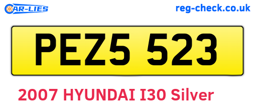 PEZ5523 are the vehicle registration plates.