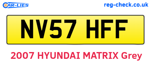 NV57HFF are the vehicle registration plates.