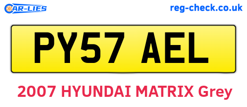 PY57AEL are the vehicle registration plates.