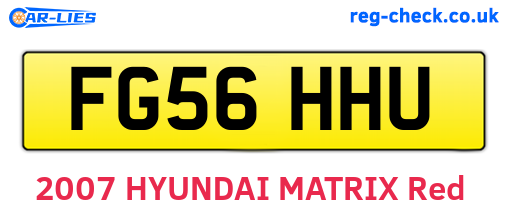FG56HHU are the vehicle registration plates.