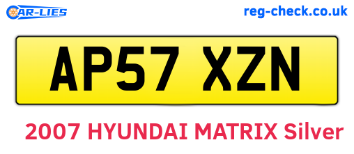 AP57XZN are the vehicle registration plates.