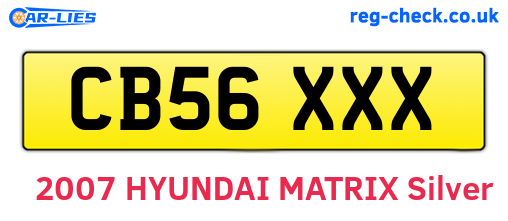 CB56XXX are the vehicle registration plates.