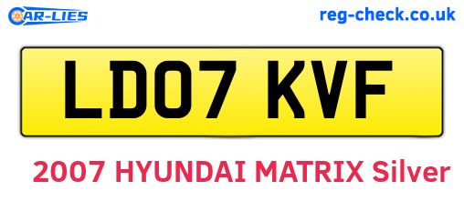 LD07KVF are the vehicle registration plates.