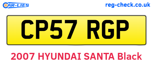 CP57RGP are the vehicle registration plates.