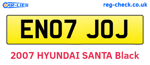 EN07JOJ are the vehicle registration plates.
