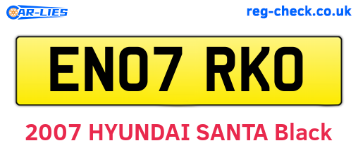 EN07RKO are the vehicle registration plates.