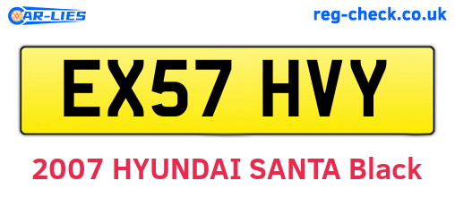 EX57HVY are the vehicle registration plates.