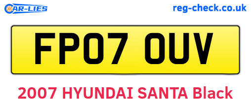 FP07OUV are the vehicle registration plates.