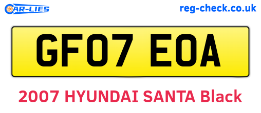 GF07EOA are the vehicle registration plates.