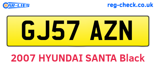 GJ57AZN are the vehicle registration plates.