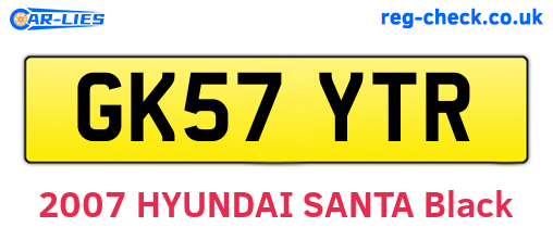 GK57YTR are the vehicle registration plates.