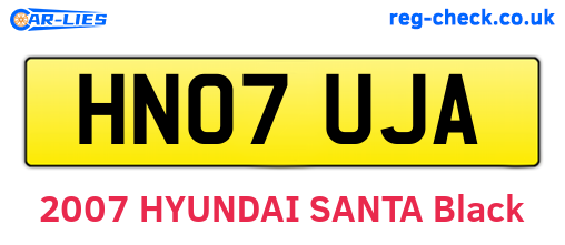 HN07UJA are the vehicle registration plates.
