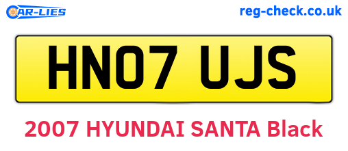 HN07UJS are the vehicle registration plates.