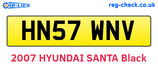 HN57WNV are the vehicle registration plates.