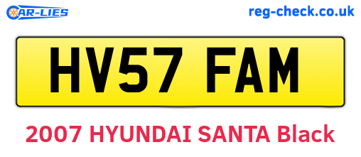 HV57FAM are the vehicle registration plates.