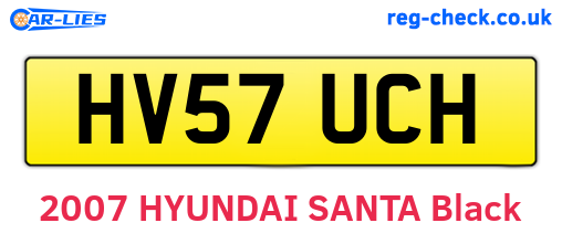HV57UCH are the vehicle registration plates.