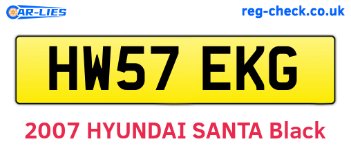HW57EKG are the vehicle registration plates.