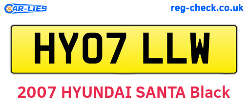 HY07LLW are the vehicle registration plates.