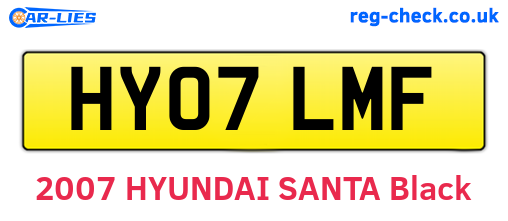 HY07LMF are the vehicle registration plates.