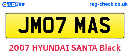 JM07MAS are the vehicle registration plates.