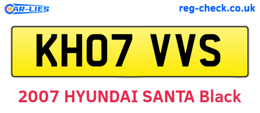 KH07VVS are the vehicle registration plates.