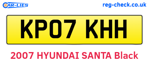 KP07KHH are the vehicle registration plates.