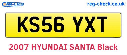 KS56YXT are the vehicle registration plates.