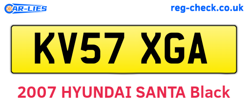 KV57XGA are the vehicle registration plates.