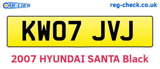 KW07JVJ are the vehicle registration plates.